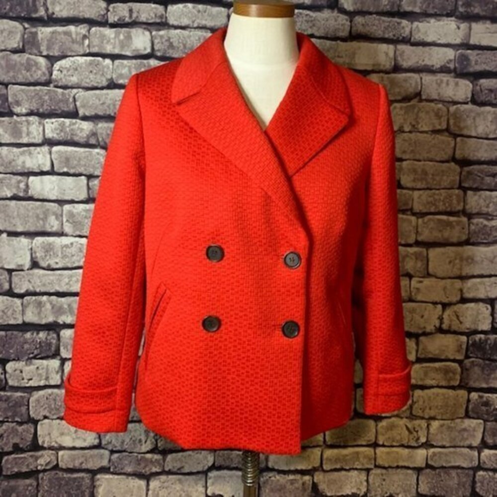 Talbots Red Double Breasted Jacket Size 12P
